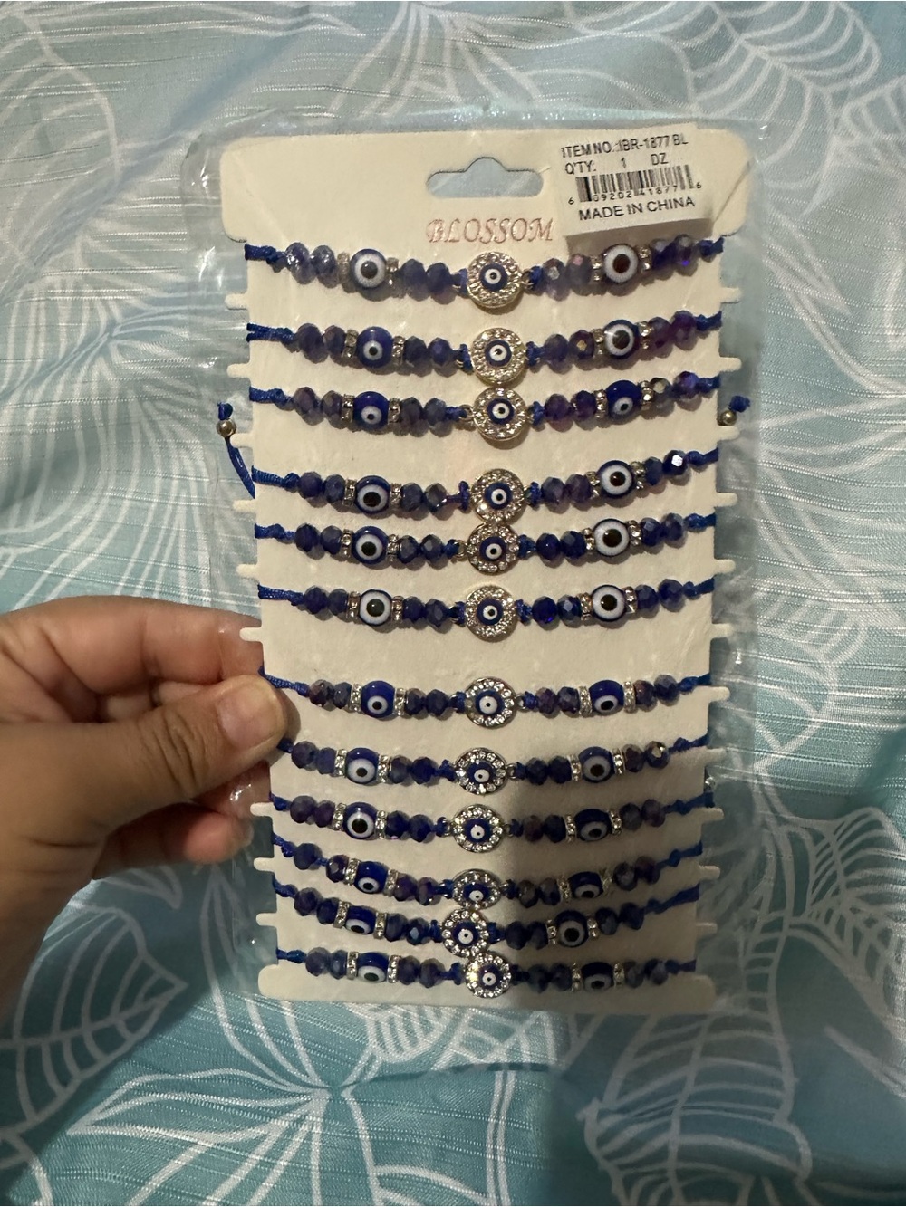 Pack of 12 evil eye bracelets gold /silver